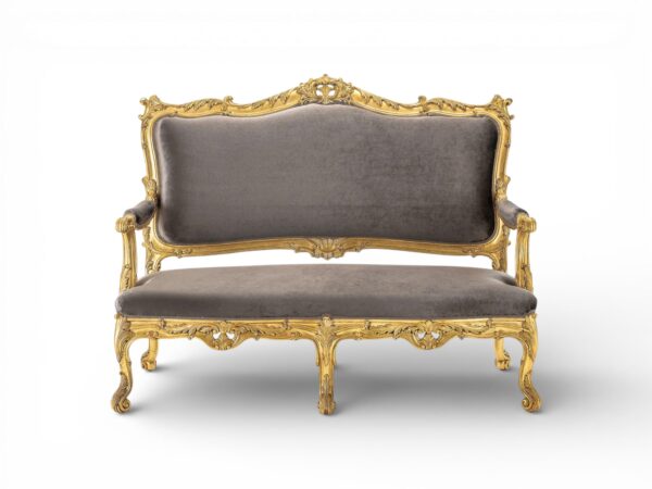 Dove Ornate Loveseat luxury carved sofa