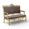 Classic ornate loveseat with hand carved frame