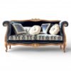 Dynasty Royale Sofa with carved hardwood frame