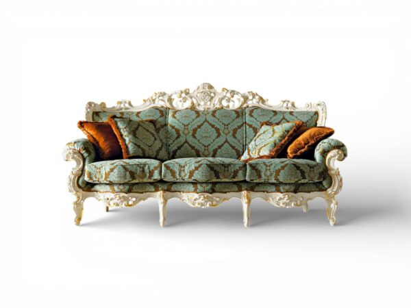 Grand Carlton Sofa with carved hardwood frame