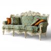 Luxury baroque carved living room sofa