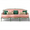 Blush Opulent Crest Sofa luxury velvet sofa