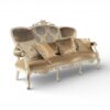 Carved Damask Loveseat luxury classic sofa