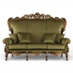 Bellaforte Ornate Sofa with carved hardwood frame