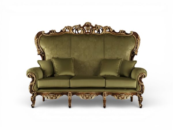 Bellaforte Ornate Sofa with carved hardwood frame