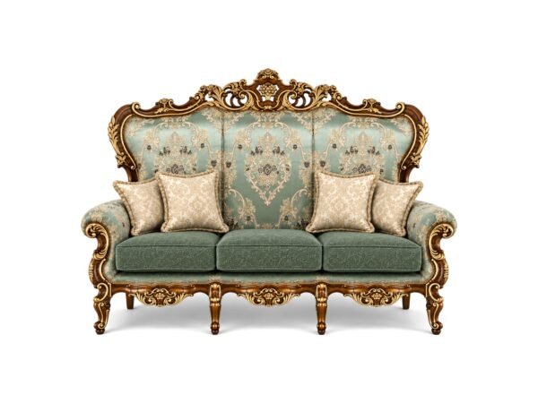 Bellaforte Ornate Sofa with carved hardwood frame