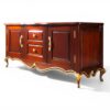 Elegant wooden sideboard with gold accents