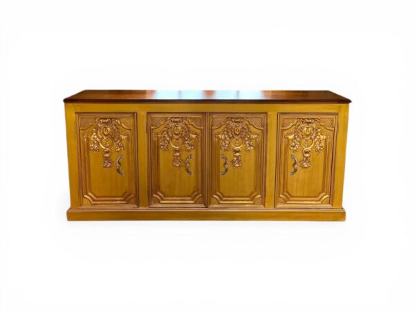 Art Deco Carved Sideboard luxury wooden cabinet