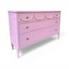 Elegant powder finish console with drawers