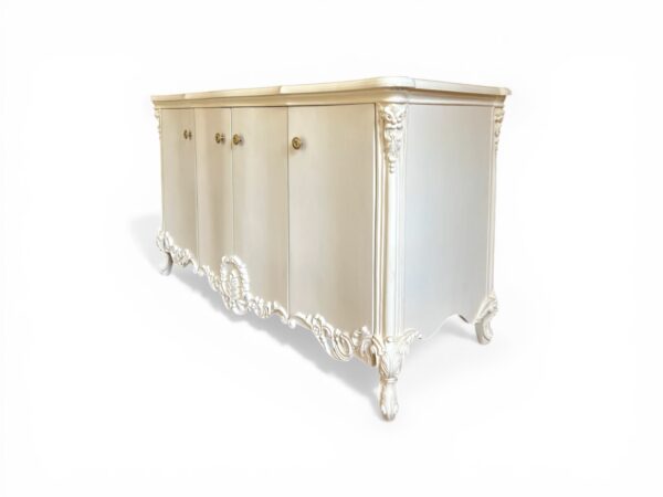 Elegant carved buffet with floral detailing