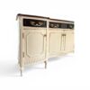 Elegant wooden credenza with lace carved detailing