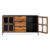 Modern teak storage cabinet with drawers