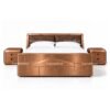 Aviator Copper Wing Bed with copper side tables