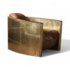 Industrial brass armchair aviation style