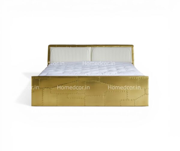 Premium aviator bed with leather headboard