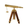 Wooden tripod telescope vintage design