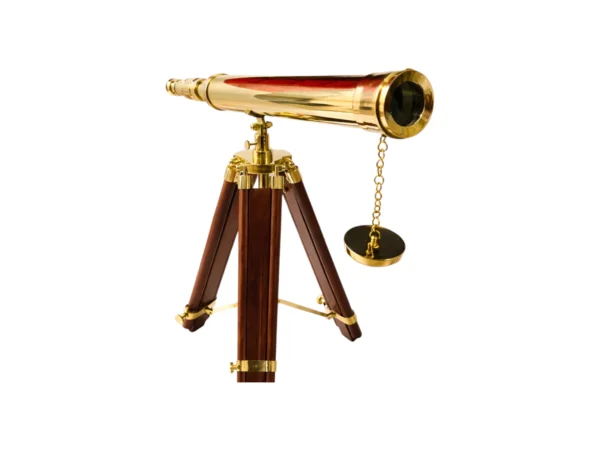 Vintage brass telescope decorative piece