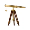 Antique style brass telescope with tripod
