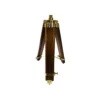 Brass tripod telescope with wooden stand