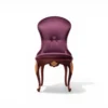 Marquise accent chair with carved wooden frame