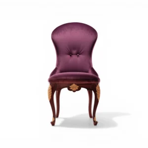 Marquise accent chair with carved wooden frame