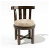 Classic round seat wooden chair