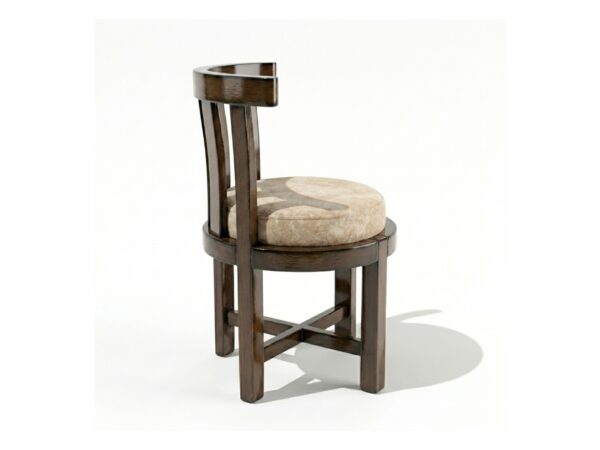 Elegant dining chair with curved back