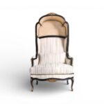 French canopy chair with high back design
