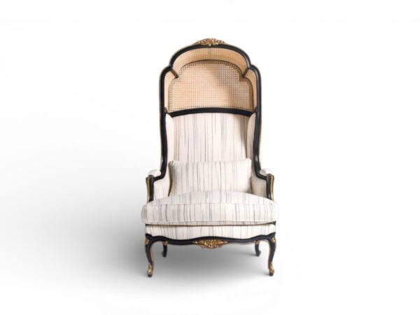 French canopy chair with high back design