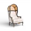 Luxury high back upholstered canopy chair
