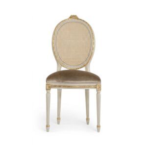 French dining chair with oval cane back