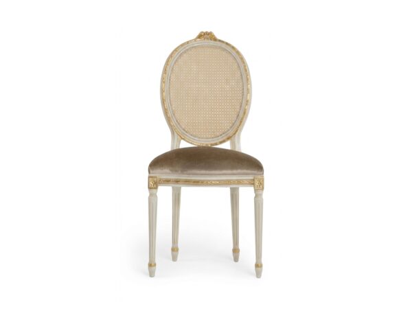 French dining chair with oval cane back