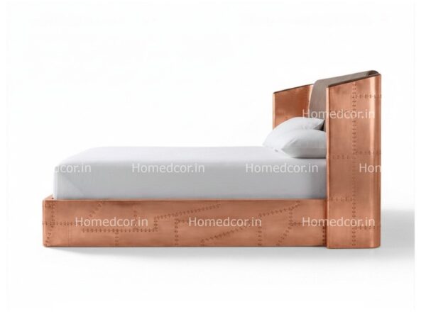 Premium aviator bed with leather headboard