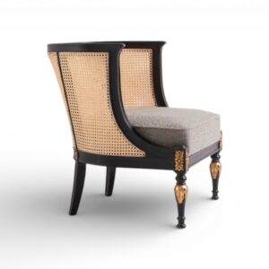 Louis XVI caned chair with carved wooden frame