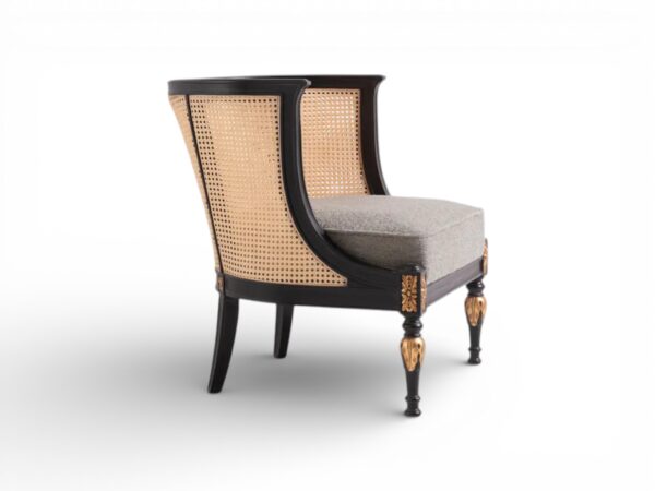 Louis XVI caned chair with carved wooden frame