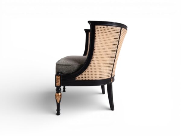 Luxury wooden chair with cane panels