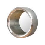 Aviator mirror with riveted metal frame