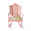 Wooden rocking chair with cane back