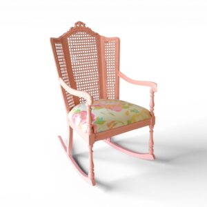 Blush Cane Rocking Chair elegant design