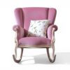 plush rocking chair with high back support