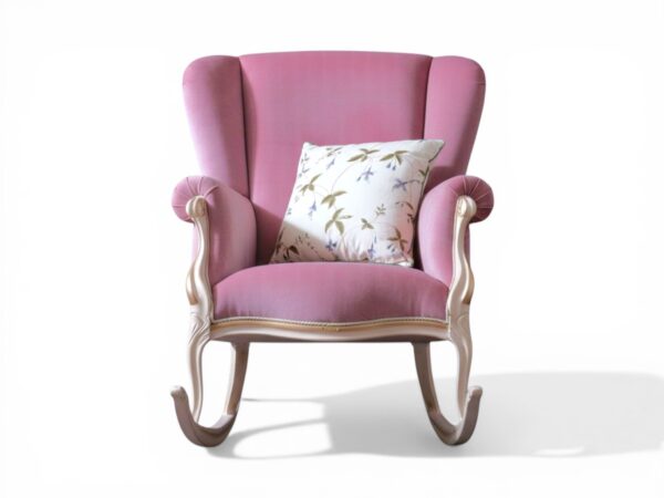 plush rocking chair with high back support