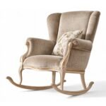 plush rocking chair with high back support