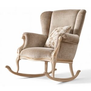 plush rocking chair with high back support