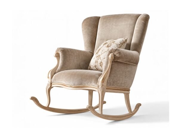 plush rocking chair with high back support