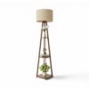 Luxury wooden standing lamp