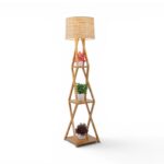 Aero Floor Lamp with teakwood structure