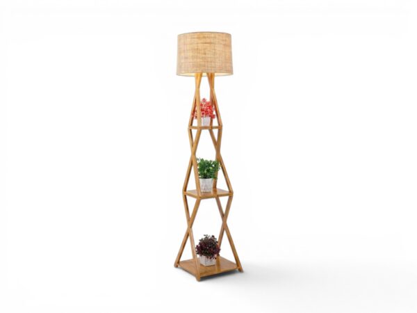 Aero Floor Lamp with teakwood structure