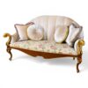 Elegant carved wooden sofa for luxury interiors