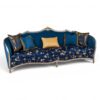 Luxury curved carved sofa handcrafted in teakwood