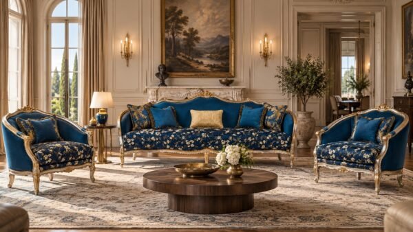 Royal Curve Sofa with elegant curved Hand carving